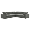 Commix 5 Piece Down Filled Overstuffed Sectional Sofa / EEI-3359