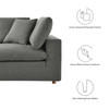 Commix 5 Piece Down Filled Overstuffed Sectional Sofa / EEI-3359