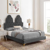 Alexandria Tufted Performance Velvet Full Platform Bed / MOD-6934