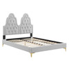 Alexandria Tufted Performance Velvet Full Platform Bed / MOD-6934