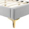 Alexandria Tufted Performance Velvet King Platform Bed / MOD-6937