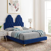 Alexandria Tufted Performance Velvet King Platform Bed / MOD-6937