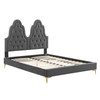 Alexandria Tufted Performance Velvet King Platform Bed / MOD-6937