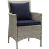 Conduit Outdoor Patio Wicker Rattan Dining Armchair Set of 2 / EEI-4027
