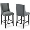 Baron Counter Stool Upholstered Fabric Set of 2 / EEI-4016