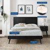 Alana King Wood Platform Bed With Splayed Legs / MOD-6620