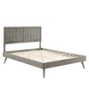 Alana Wood Full Platform Bed With Splayed Legs / MOD-6619