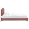 Juniper Channel Tufted Performance Velvet Twin Platform Bed / MOD-6742