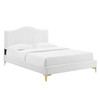 Juniper Channel Tufted Performance Velvet Twin Platform Bed / MOD-6742