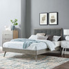 Willow Full Wood Platform Bed With Splayed Legs / MOD-6637