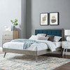 Willow Full Wood Platform Bed With Splayed Legs / MOD-6637