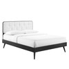 Bridgette King Wood Platform Bed With Splayed Legs / MOD-6647