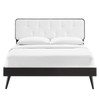 Bridgette King Wood Platform Bed With Splayed Legs / MOD-6647