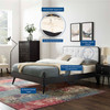 Bridgette King Wood Platform Bed With Splayed Legs / MOD-6647