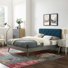 Bridgette King Wood Platform Bed With Splayed Legs / MOD-6647