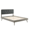 Bridgette King Wood Platform Bed With Splayed Legs / MOD-6647