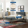 Bridgette King Wood Platform Bed With Splayed Legs / MOD-6647