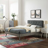 Bridgette Wood King Platform Bed With Splayed Legs / MOD-6647