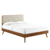 Bridgette King Wood Platform Bed With Splayed Legs / MOD-6647