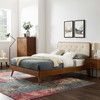 Bridgette King Wood Platform Bed With Splayed Legs / MOD-6647