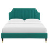 Sienna Performance Velvet Queen Platform Bed / MOD-6713