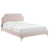 Sienna Performance Velvet Queen Platform Bed / MOD-6712