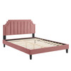 Sienna Performance Velvet Queen Platform Bed / MOD-6714