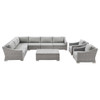 Conway Outdoor Patio Wicker Rattan 9-Piece Sectional Sofa Furniture Set / EEI-5096