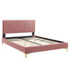 Peyton Performance Velvet Full Platform Bed / MOD-6868
