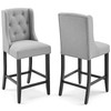 Baronet Upholstered Fabric Counter Bar Stool Set of 2 / EEI-4020