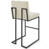 Privy Black Stainless Steel Upholstered Fabric Bar Stool Set of 2 / EEI-4159