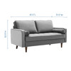 Valour Performance Velvet Loveseat / EEI-4004