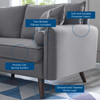 Revive Upholstered Fabric Sofa and Loveseat Set / EEI-4047