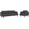 Agile Upholstered Fabric Sofa and Armchair Set / EEI-4080