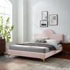 Sunny Performance Velvet King Bed / MOD-7029