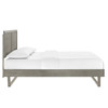 Alana King Wood Platform Bed With Angular Frame / MOD-6617