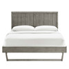 Alana King Wood Platform Bed With Angular Frame / MOD-6617