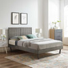 Alana King Wood Platform Bed With Angular Frame / MOD-6617