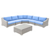 Conway Outdoor Patio Wicker Rattan 6-Piece Sectional Sofa Furniture Set / EEI-5094