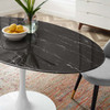 Lippa 60" Oval Artificial Marble Dining Table / EEI-5186