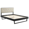 Bridgette Full Wood Platform Bed With Angular Frame / MOD-6643