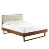 Bridgette Full Wood Platform Bed With Angular Frame / MOD-6643