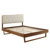 Bridgette Full Wood Platform Bed With Angular Frame / MOD-6643