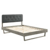 Bridgette Full Wood Platform Bed With Angular Frame / MOD-6643