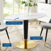 Zinque 48" Oval Dining Table / EEI-5141