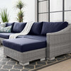 Conway Outdoor Patio Wicker Rattan 6-Piece Sectional Sofa Furniture Set / EEI-5099