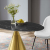 Tupelo 48" Oval Artificial Marble Dining Table / EEI-5331