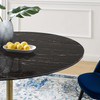 Lippa 54" Round Artificial Marble Dining Table / EEI-5240