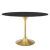 Lippa 48" Oval Artificial Marble Dining Table / EEI-5227