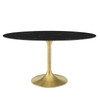 Lippa 60" Oval Artificial Marble Dining Table / EEI-5243